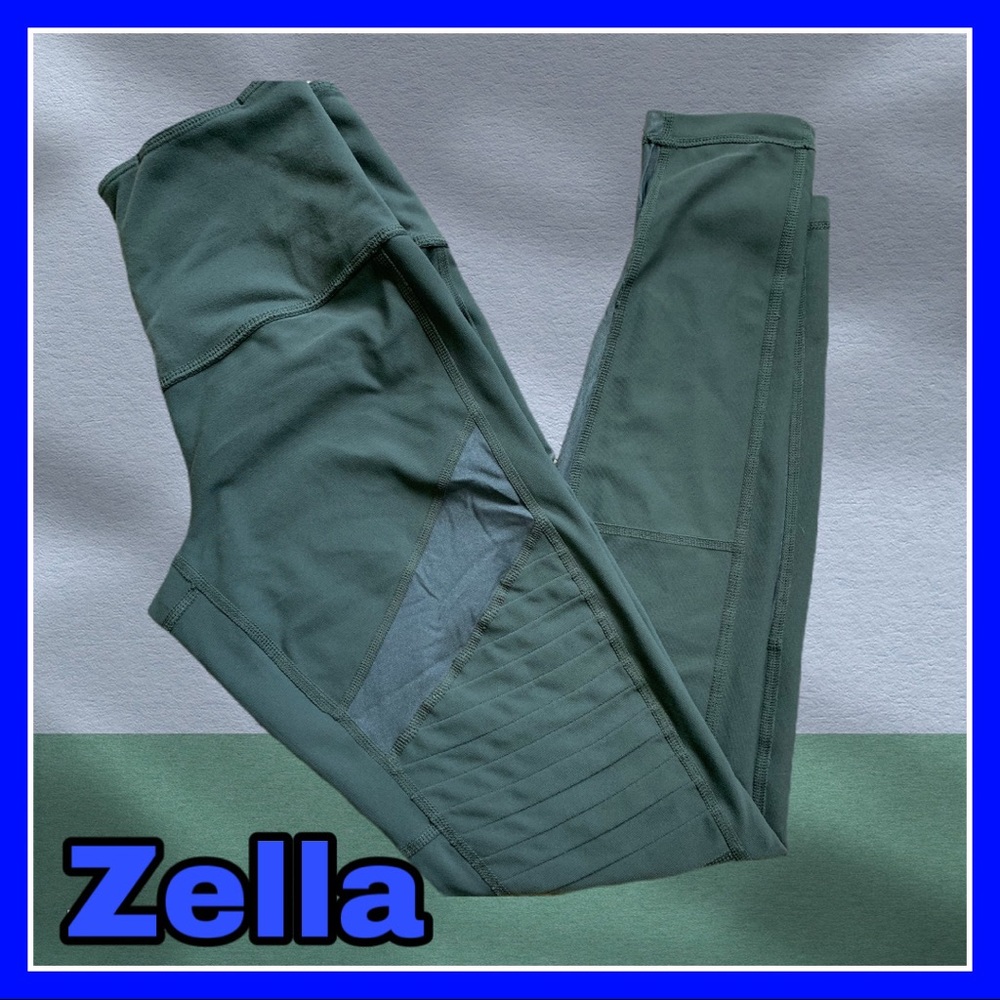 Zella crop workout leggings with knee/calf detail